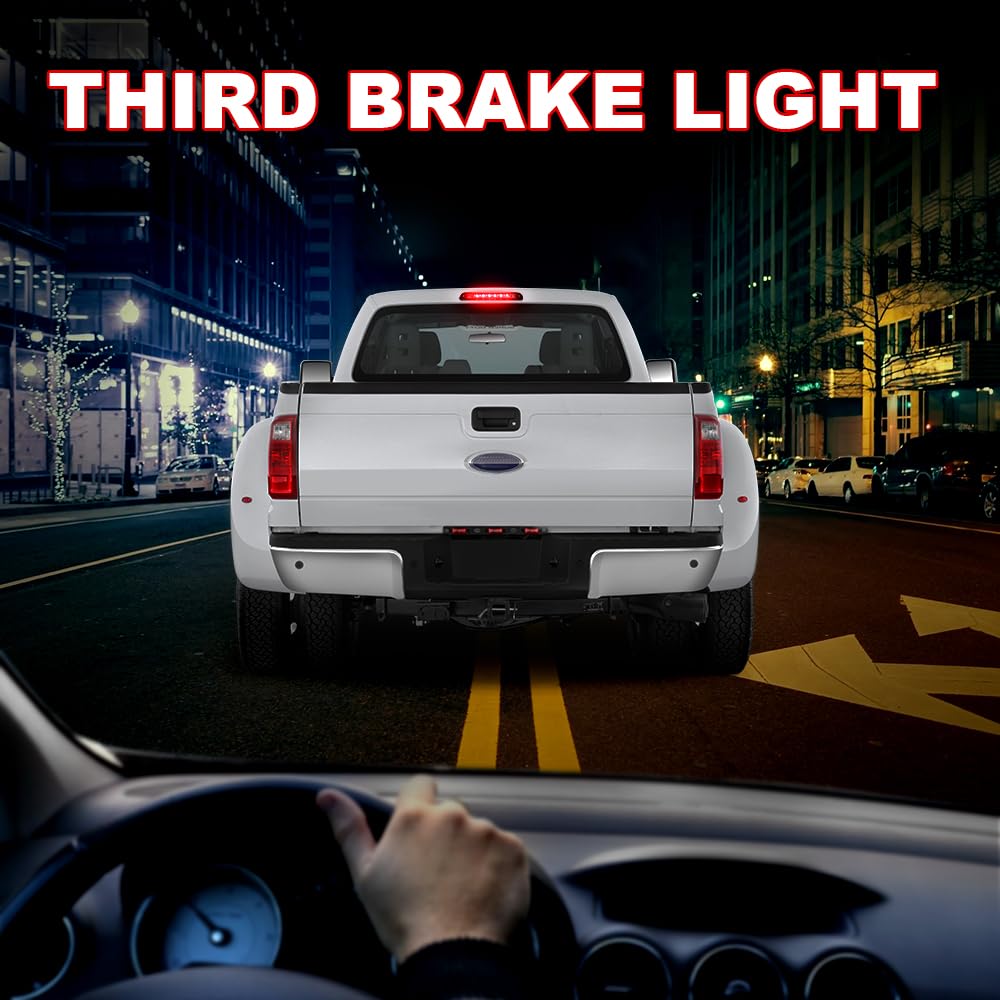 F250 Third Brake Light For Ford F350 F450 F550 1999-2015 Red Brake Light White Led Reverse Lights 3Rd Rear High Mount Stop Tail