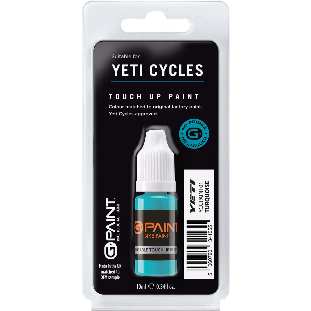 G-Paint Yeti Bike Touch-Up Paint - Turquoise 10Ml Bottle - Touch-Up Paint Kit For Scratched Or Chipped Bike Frames - Gpaint Bike