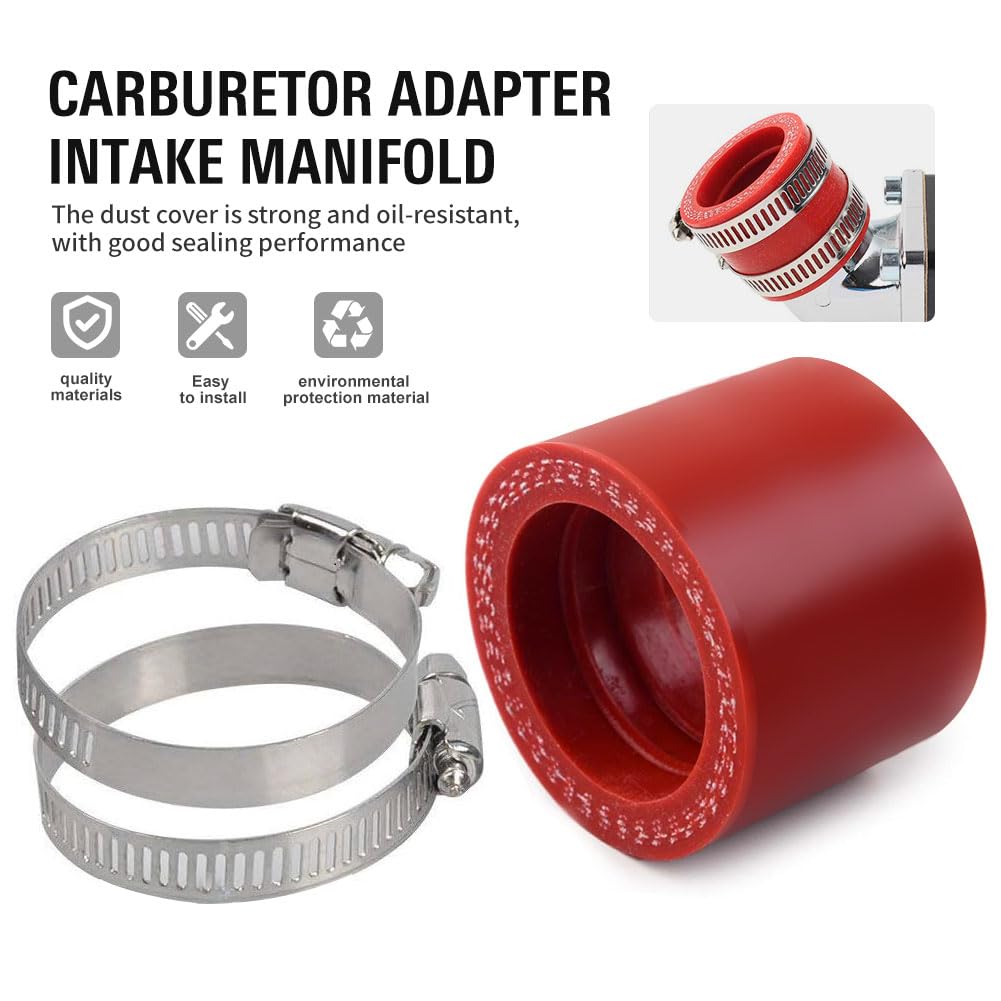 Three T 35 Mm Carburetor Rubber Adapter Intake Manifold, Air Intake Pipe Adapter Boot Joint Interfacer,For Mikuni For Keihin Oko