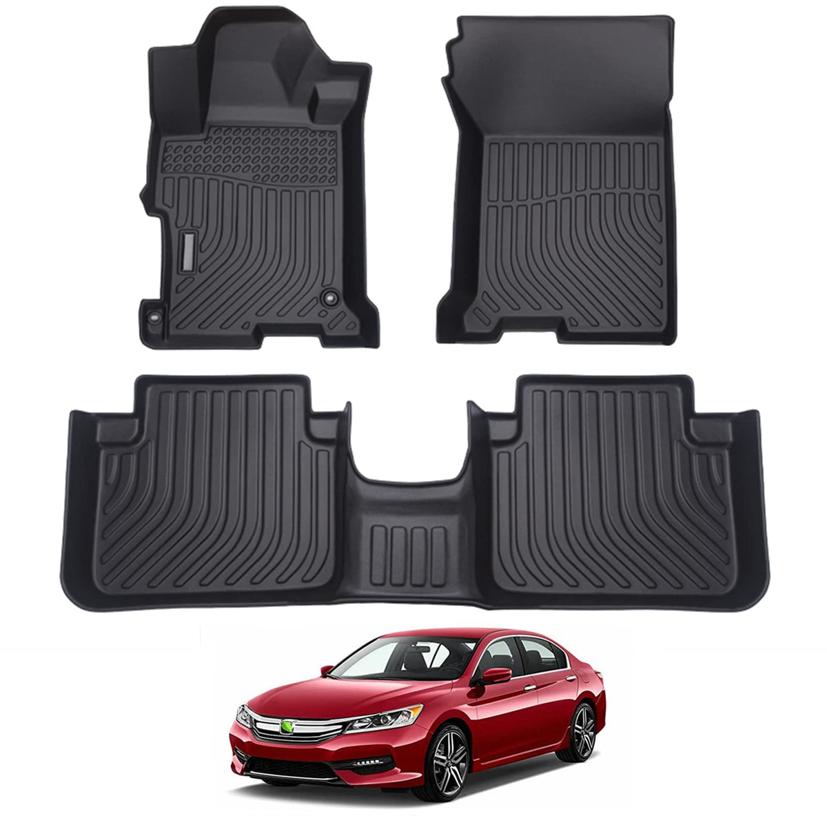 Cartist Custom Fit for Floor Mats Honda Accord 2013-2017 (Not Fit Coupe Model) All Weather 1st & 2nd Row Floor Liners Accord Sed