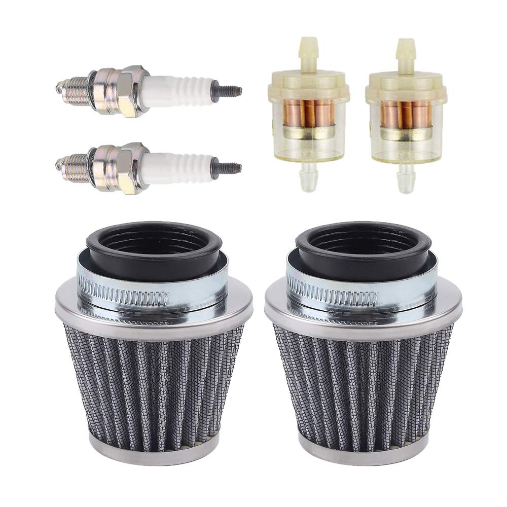 Alonegoer 2Pcs 38Mm 1.5 Air Filter, Compatible With 49Cc 50Cc 70Cc 90Cc 110Cc 125Cc 150Cc Gy6 139Qmb 139Qma Motorcycle Atv Quad 