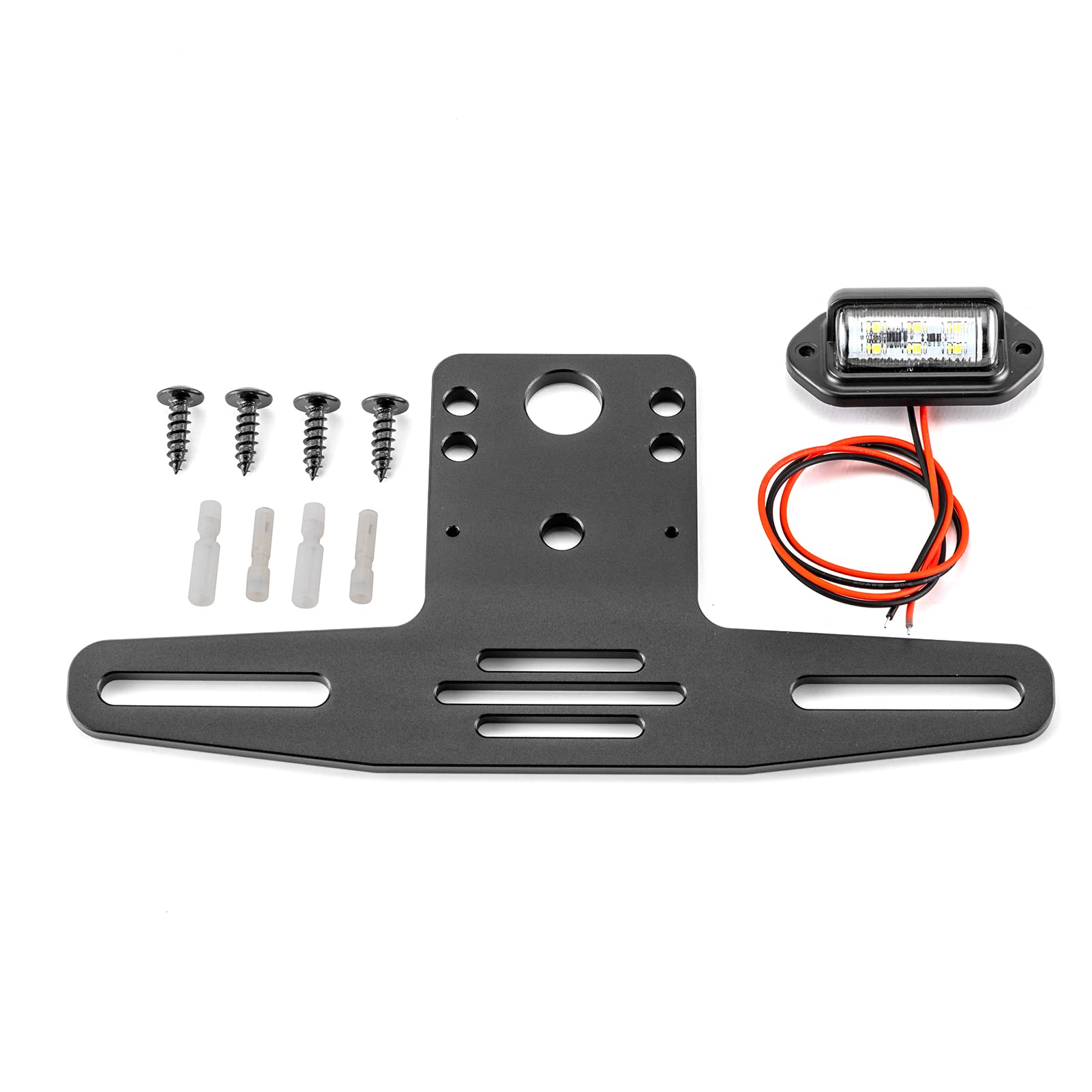Weisen Utv Universal License Plate Bracket With Led Light Aluminum License Holder Frame Compatible With Polaris Rzr Ranger General Can Am Maverick X3 Kawasaki