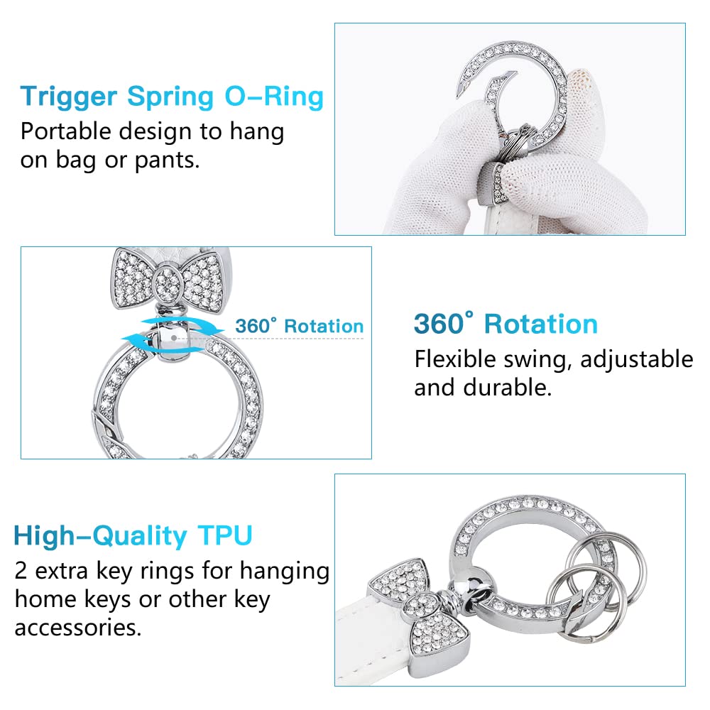 1797 For Bmw Key Fob Cover X5 X3 X4 X6 X1 X2 2 3 4 5 7 Series M3 M4 M5 M8 Z4 Accessories Bling Car Key Chain Case Shell Girly Cute 4 Button White Silver Tpu