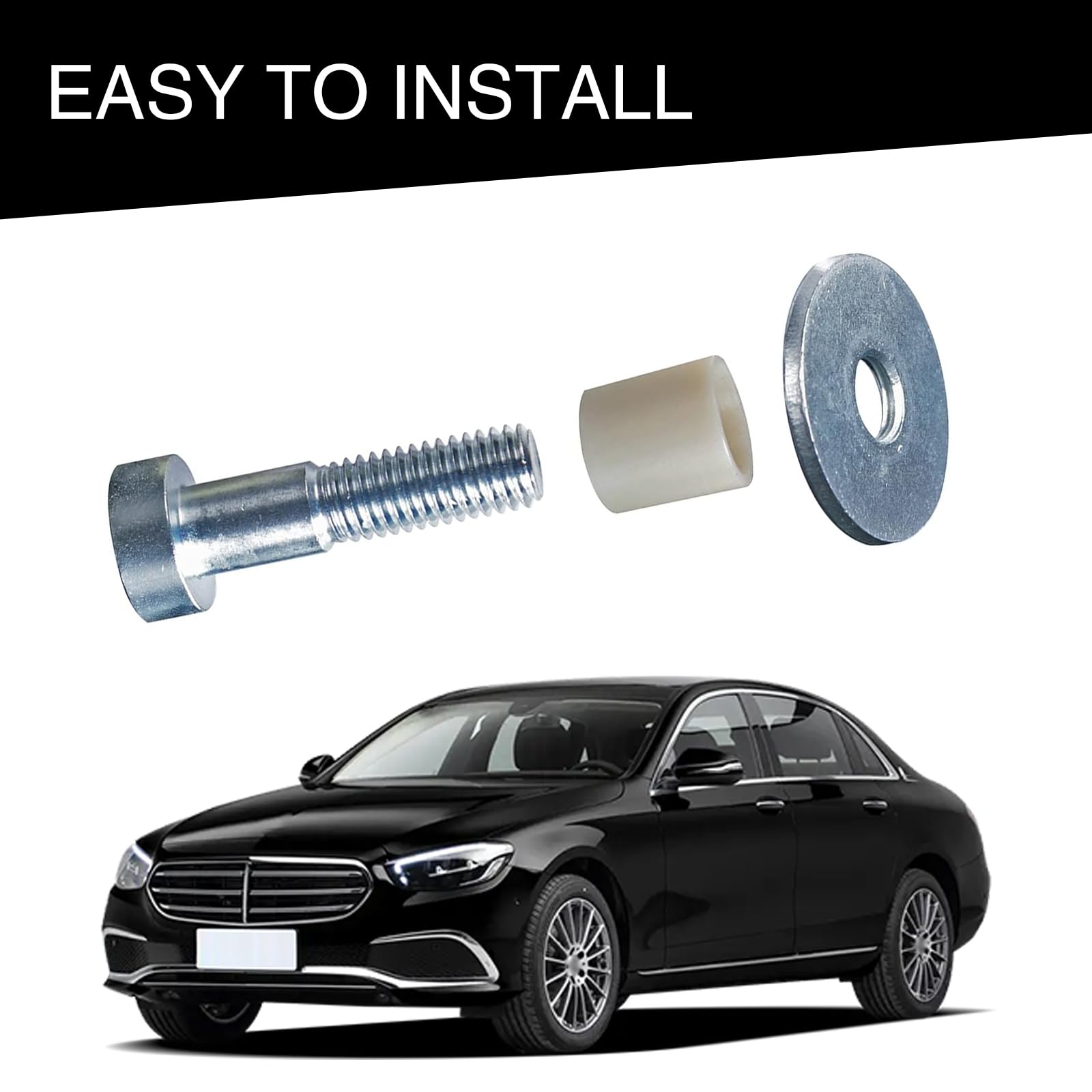 UGSHY 2 PCS Car Front Door Lock Striker Adapters Replacements, Waterproof Durable Metal Vehicle Door Bolt, Universal Manual Auto