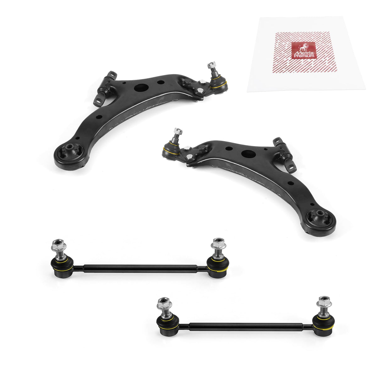 Metrix Premium Chassis Parts - 4 Pc Front L/R Lower Control Arm & Front L/R Stabilizer Bar Link Kit Fits 2007-2009 Lexus Es350,