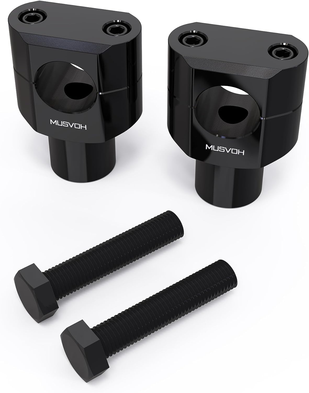 Musvoh Motorcycle Handlebar Riser, Increase Handlebar Height By 38Mm, Universal Motorcycle Accessories, Fits For Softail, Dyna, Road King, V-Star, Sportster, Shadow, Or Vulcan.