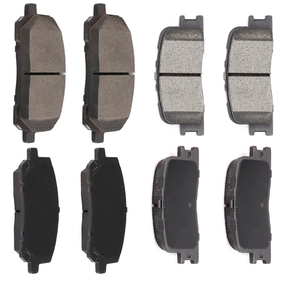 Automuto 8Pcs Front & Rear Disc Brake Pads Set D885 D884 For Toyota For Highlander 2001-2003