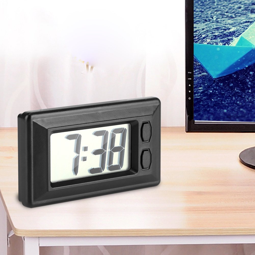Tmishion Lcd Digital Table Car Dashboard Desk Electronic Clock With Date Time Calendar Display For Home Office Car - 3.0 * 1.7 *