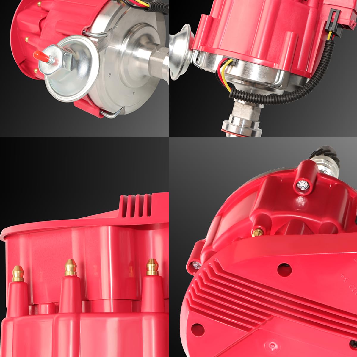 MAS Racing HEI Ignition Distributor with Wiring Set Replacement for Chevy 302 454 gm SBC BBC 65k Coil 7500RPM Chevrolet C10 GMC