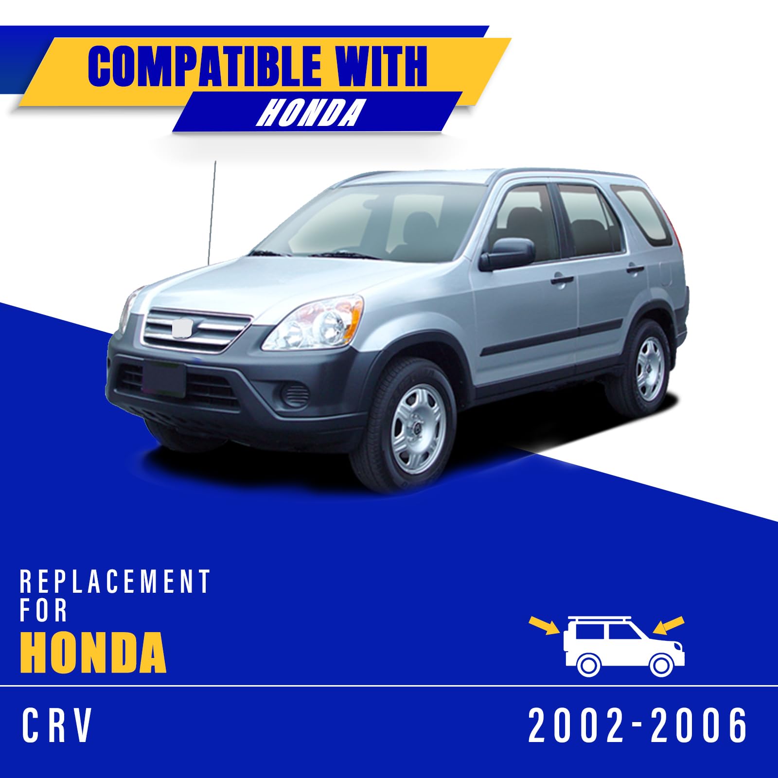 3 Wipers Replacement For 2002-2006 Honda Crv, Windshield Wiper Blades Original Equipment Replacement - 21''/20''/10'' (Set Of 3)