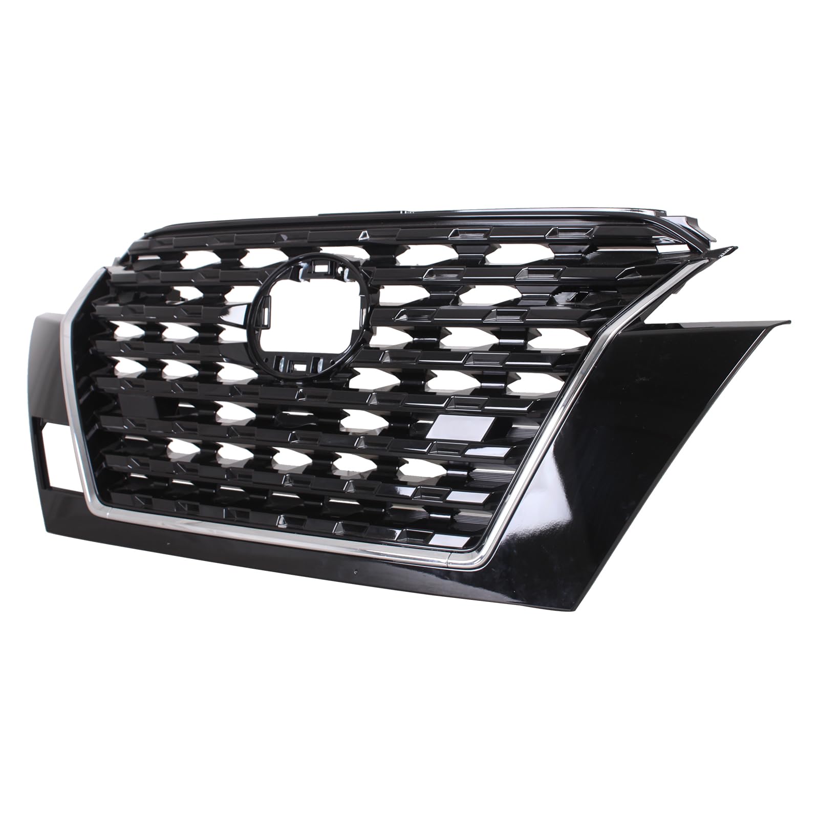 TYG (CAPA QUALITY) Front Grille Compatible with 2021-2023 Nissan KICKS S/SV with Chrome Molding, ABS OEM Replacement Bumper Gril