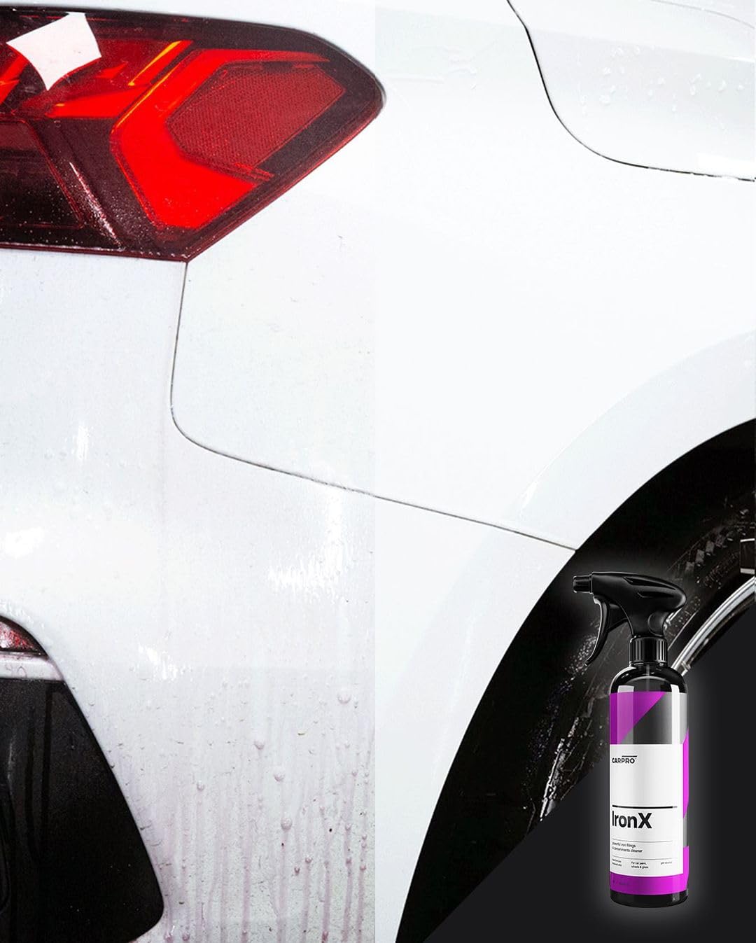 Carpro Ironx Iron Remover: Stops Rust Spots And Pre-Mature Failure Of The Clear Coat, Iron Contaminant Removal - 1 Liter With Sprayer (34Oz)