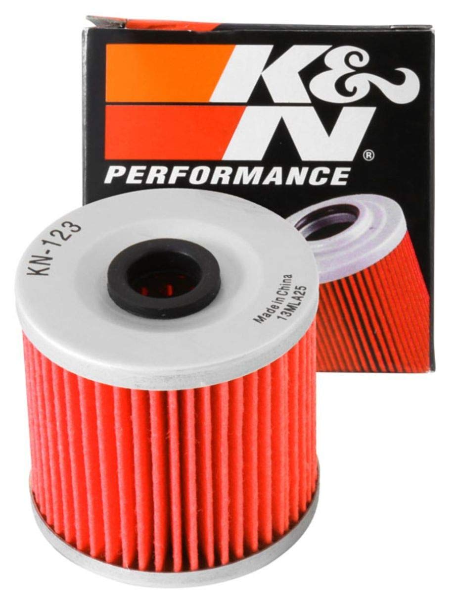 K&N Motorcycle Oil Filter: High Performance, Premium, Designed To Be Used With Synthetic Or Conventional Oils: Fits Select Kawasaki Vehicles, Kn-123