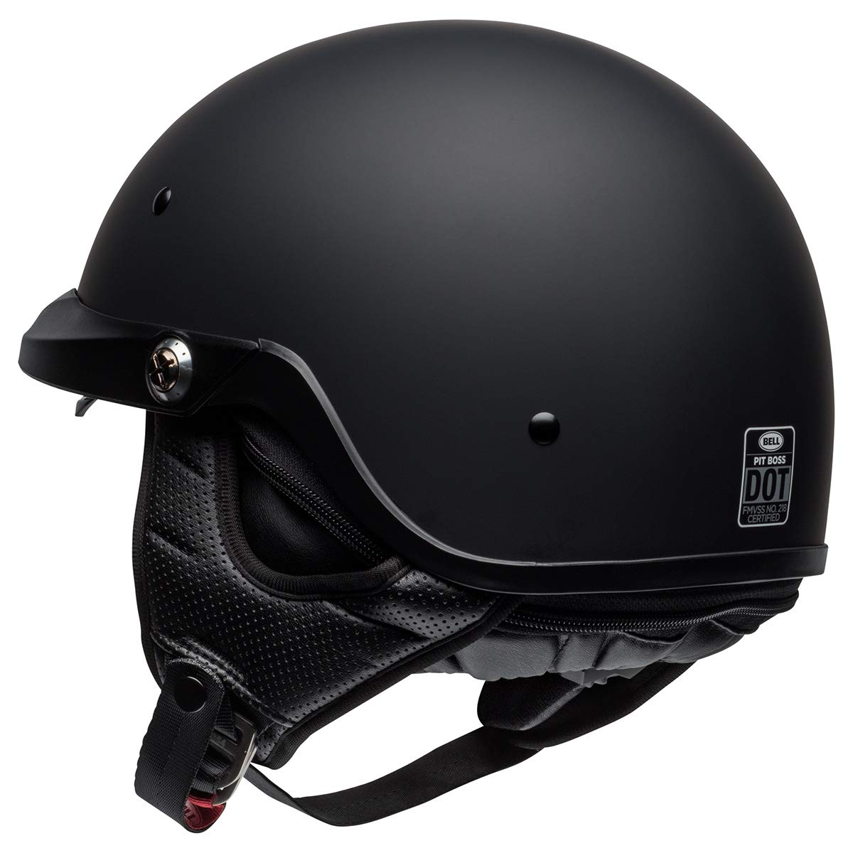 Bell Pit Boss Open-Face Motorcycle Helmet (Solid Matte Black, Medium)