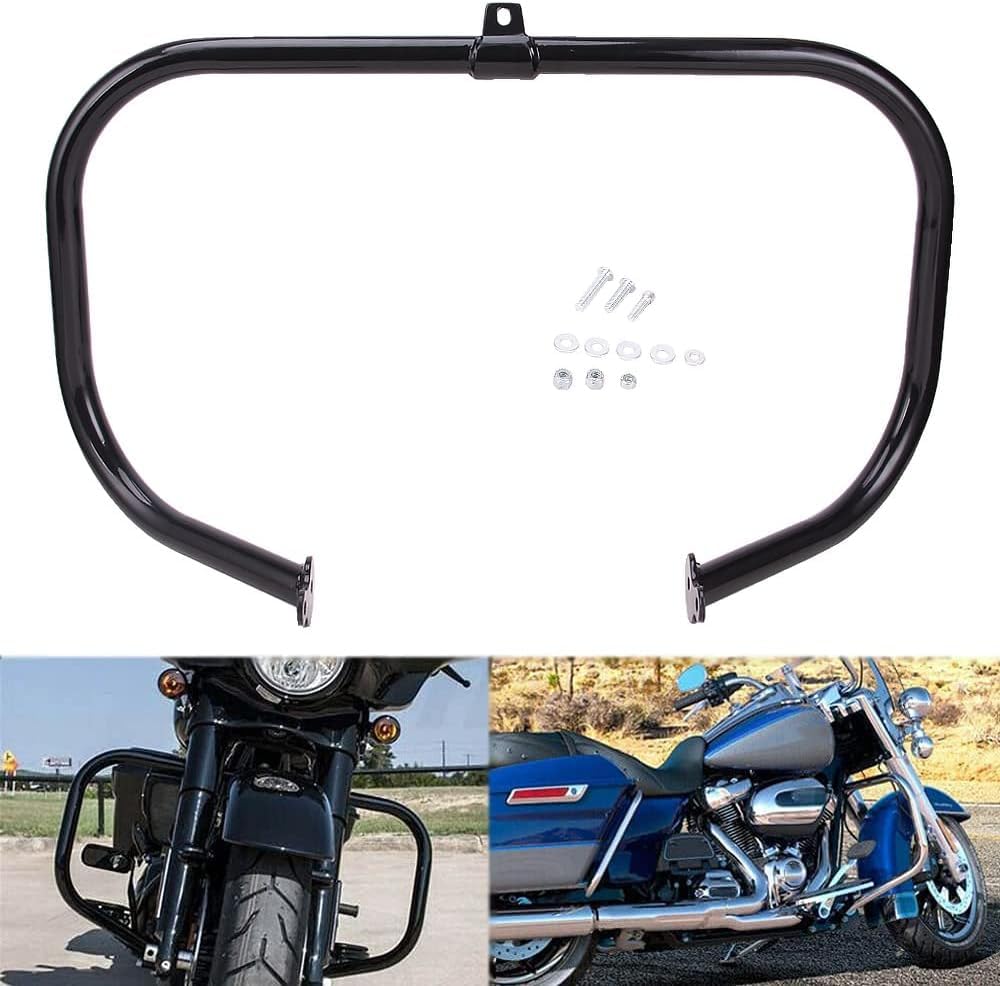 OUMURS 1-1/4'' Highway Engine Guard Crash Bar Compatible with Harley Touring Road King Street Glide 2009-2021 Replace 49050-09A 