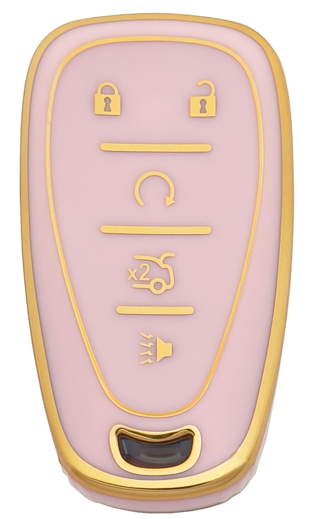 Chyoekey Key Fob Cover Case Shell Keychain For Chevy Equinox Malibu Traverse Blazer Camaro Impala Cruze Volt Bolt Sonic Trax Tah