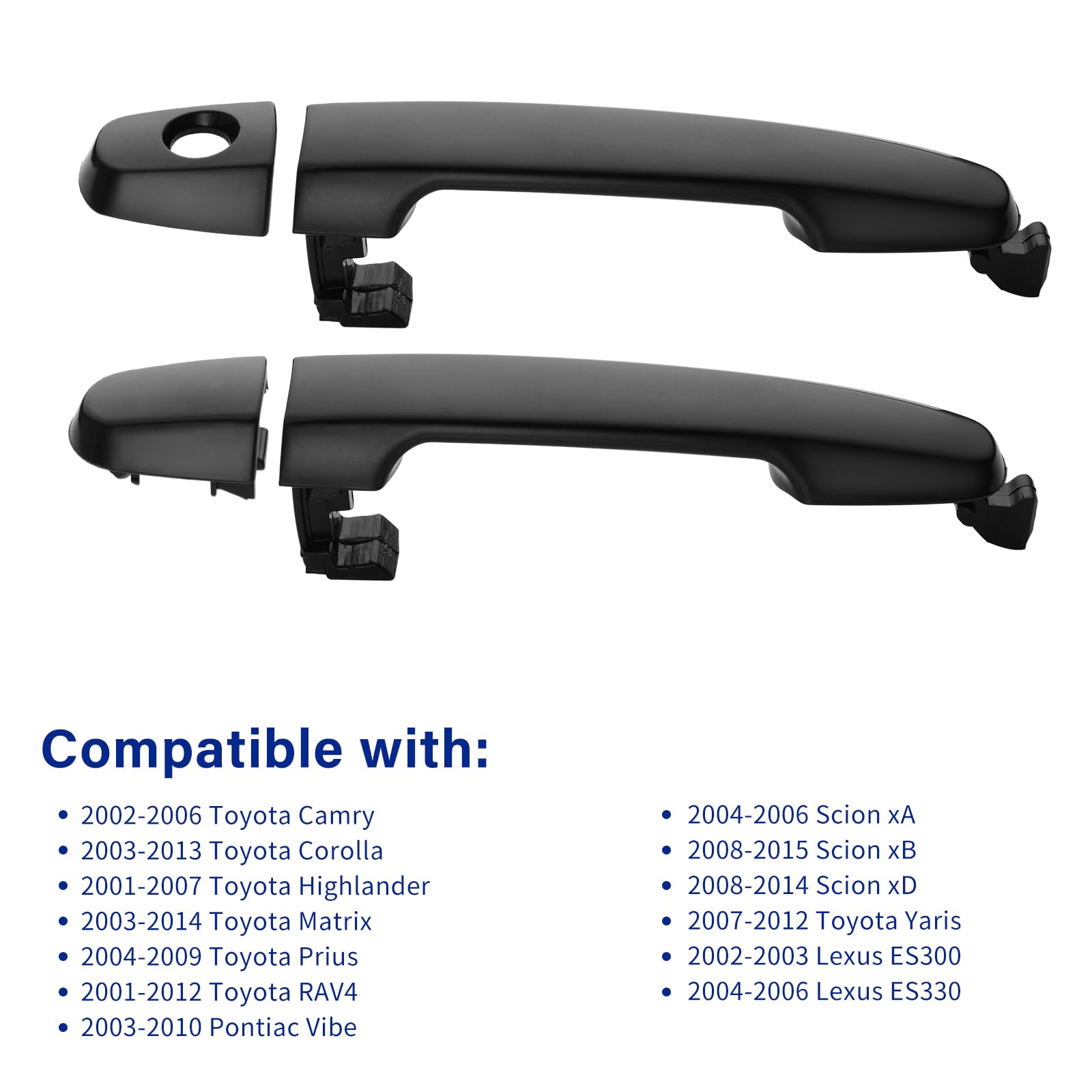 Exterior Door Handles for Toyota Camry (2002-2006), Corolla (2003-2013), RAV4 (2001-2012), Matrix (2003-2013), Pontiac Vibe (200