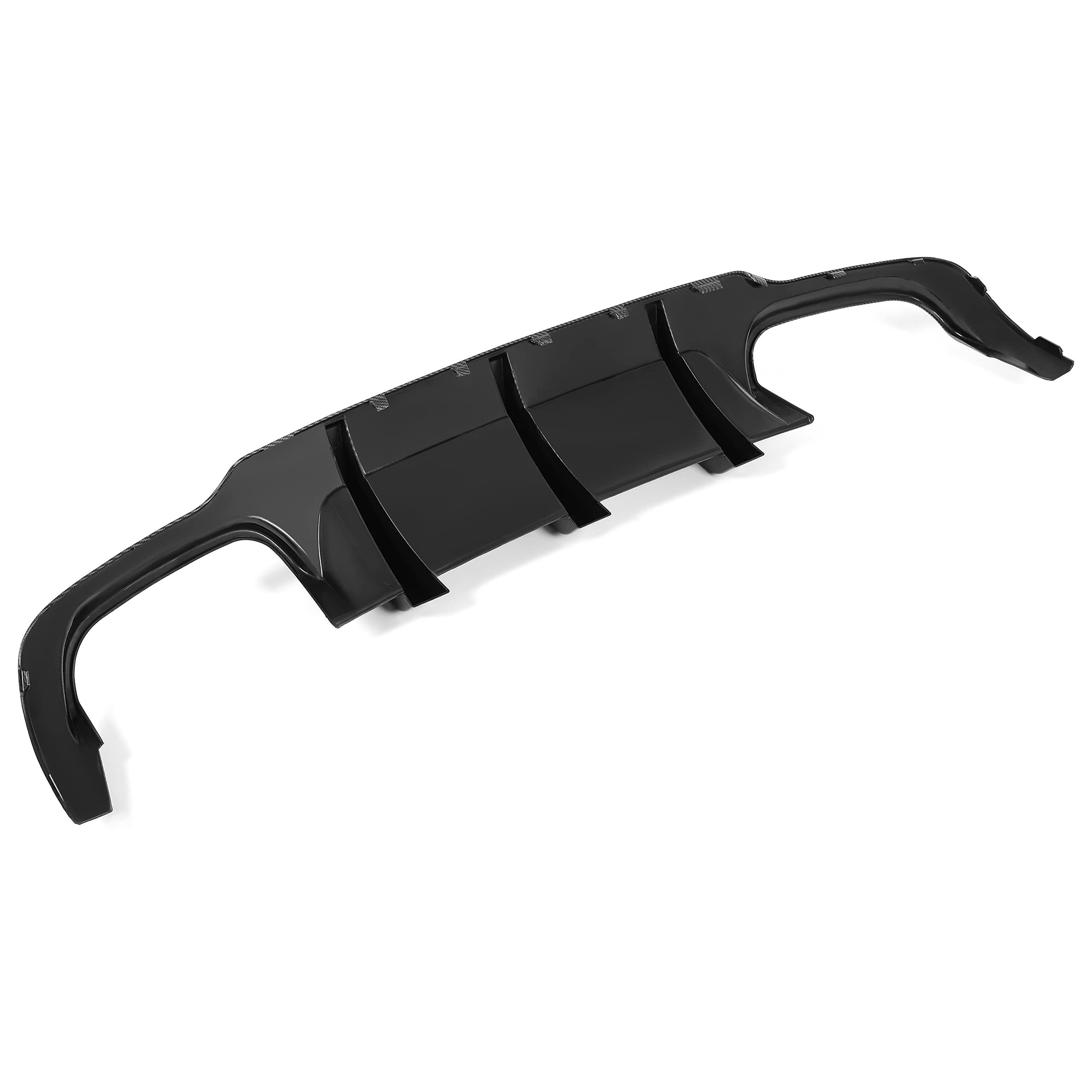 HECASA Rear Diffuser Compatible with 2012-2014 Mercedes Benz W204 C250 C300 C63 AMG Sedan/Coupe Lower Lip Bumper Protector Carbo