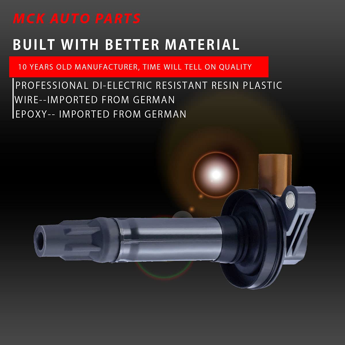 MCK 6pcs Ignition Coil Pack And Motorcraft Iridium Spark Plug Compatible With Ford Lincoln Expedition F-150 F150 Flex Police Int