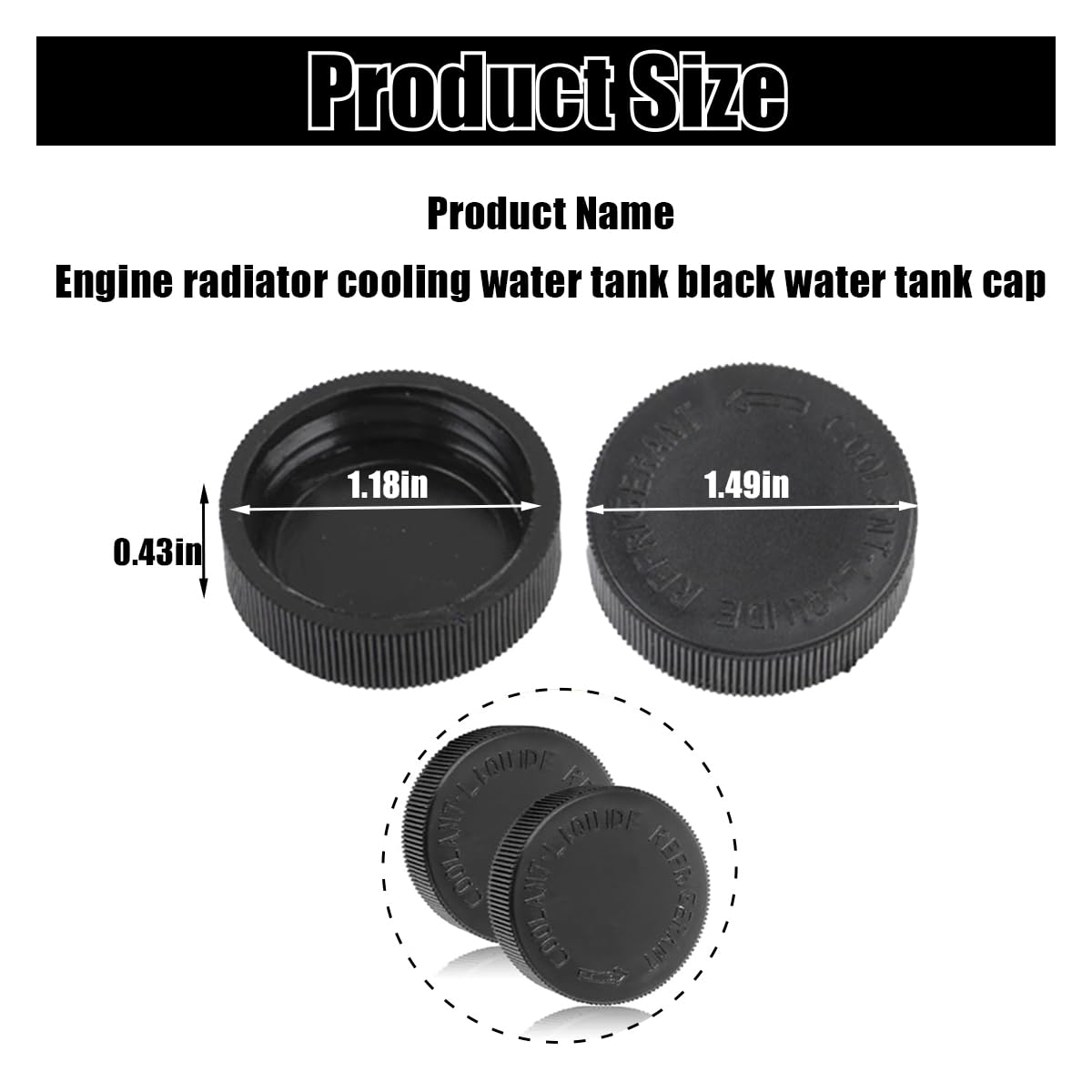 2PCS 21712-79900 Engine Radiator Coolant Water Tank Reservoir Cap, Car Radiator Cover Car Replacement Part, Compatible with Niss
