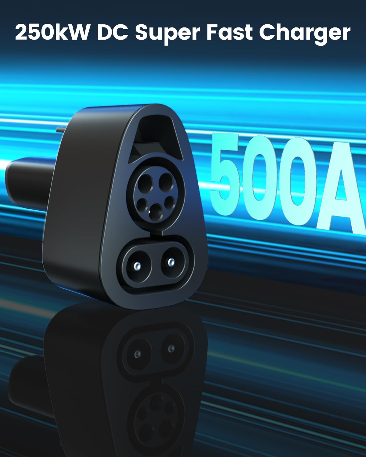 SEGUMA CCS1 to Tesla Charger Adapter, 250kW Supercharger CCS Adaptor, Fit for Model Y/3/S/X, Charge at Level 3 DC Fast Charging