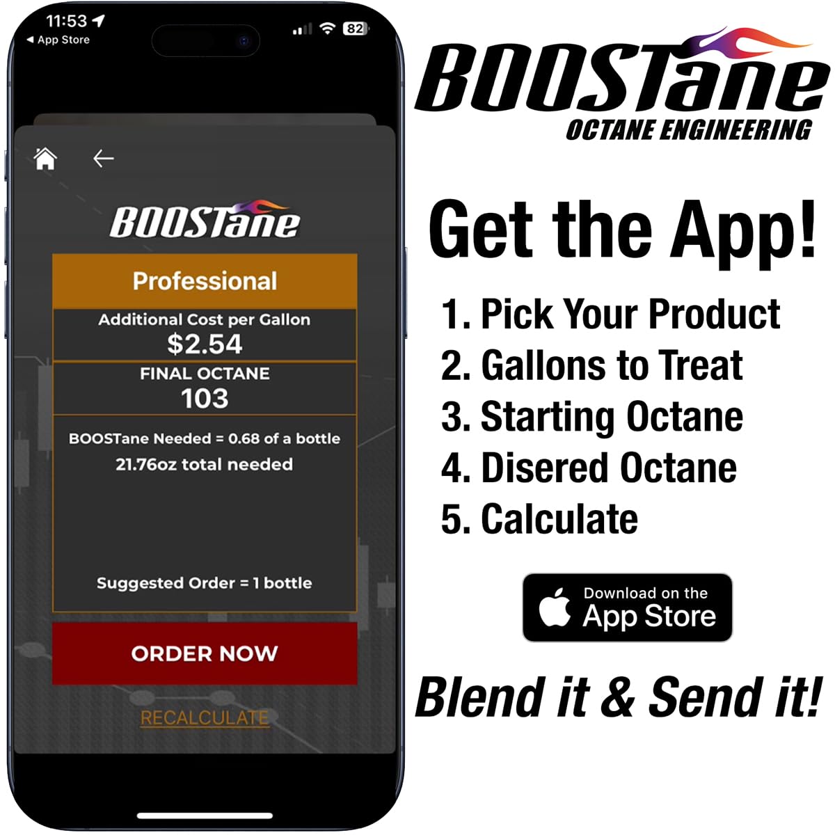 Boostane Premium Octane Booster 16Oz, Anti Corrosion Against Ethanol, All Internal Combustion Engines, Hot Rods, Classics, Perfo