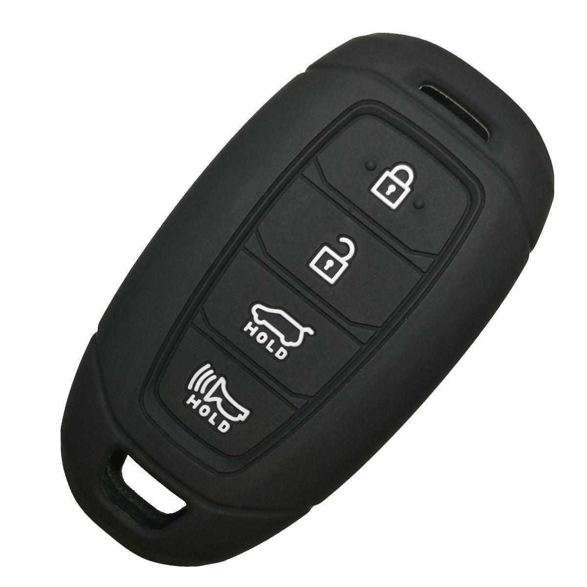 Coolbestda Rubber 4 Buttons Key Fob Cover Remote Case Keyless Protector Skin Jacket For 2019 2020 2021 2022 2023 Hyundai Kona Sa
