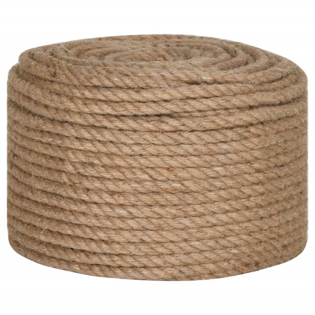 vidaXL 100% Natural Jute Rope - 0.5' Thickness and 328.1' Total Length - Durable, Abrasion Resistant, Versatile Usage, Soft Touch and Feel - Ideal for Agricultural, Shipping, and Household Tasks