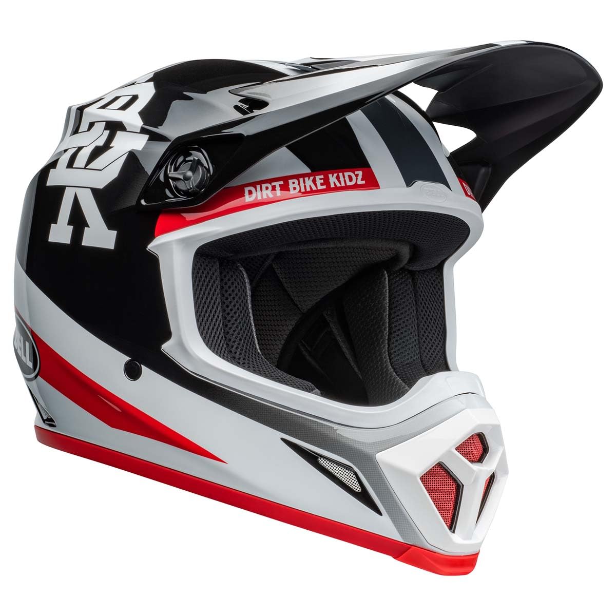 Bell Mx-9 Mips Dirt Helmet (Gloss Twitch Dbk 24 Black/White - Large)