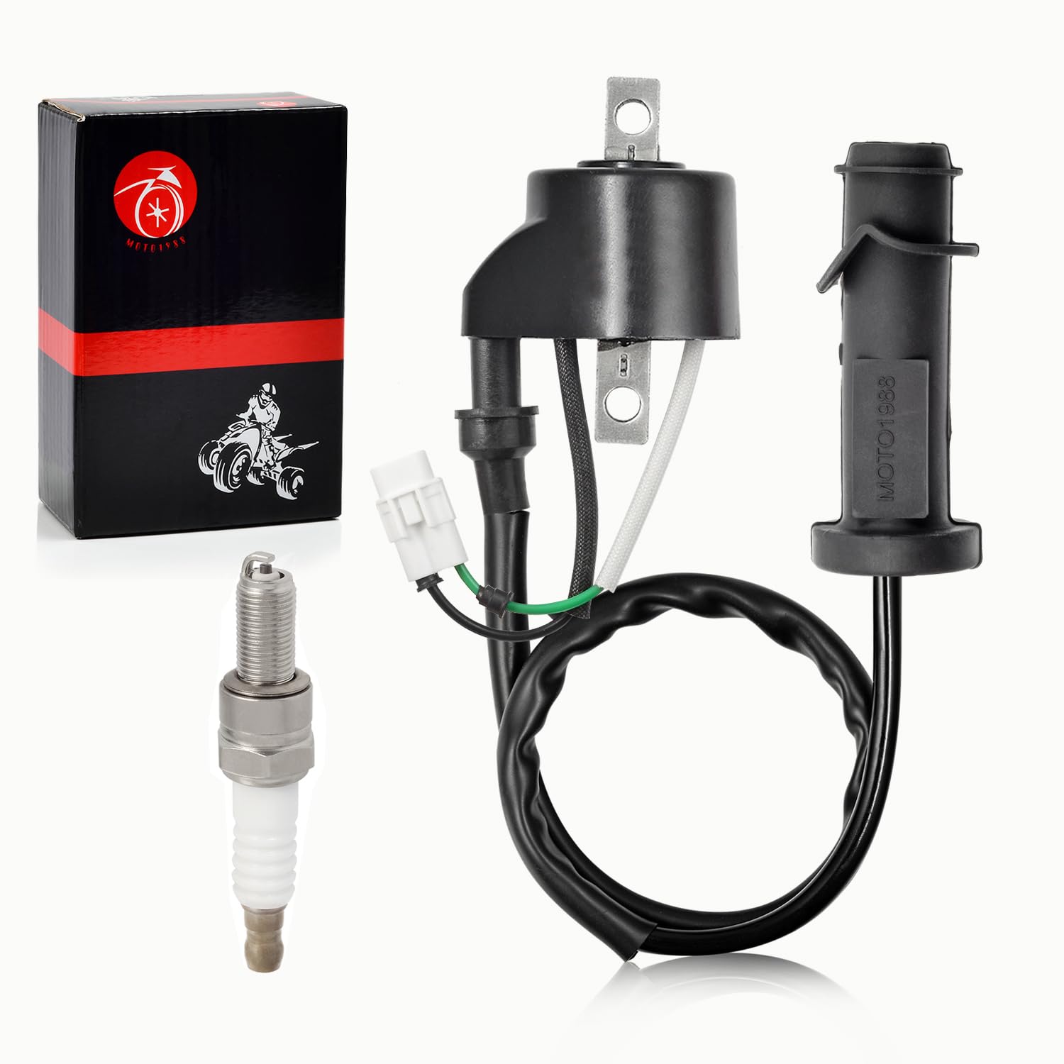 0824-036 0824-049 Ignition Coil Pack & SPARK PLUG + CAP For Arctic Cat 650 4x4 H1 2006-2011