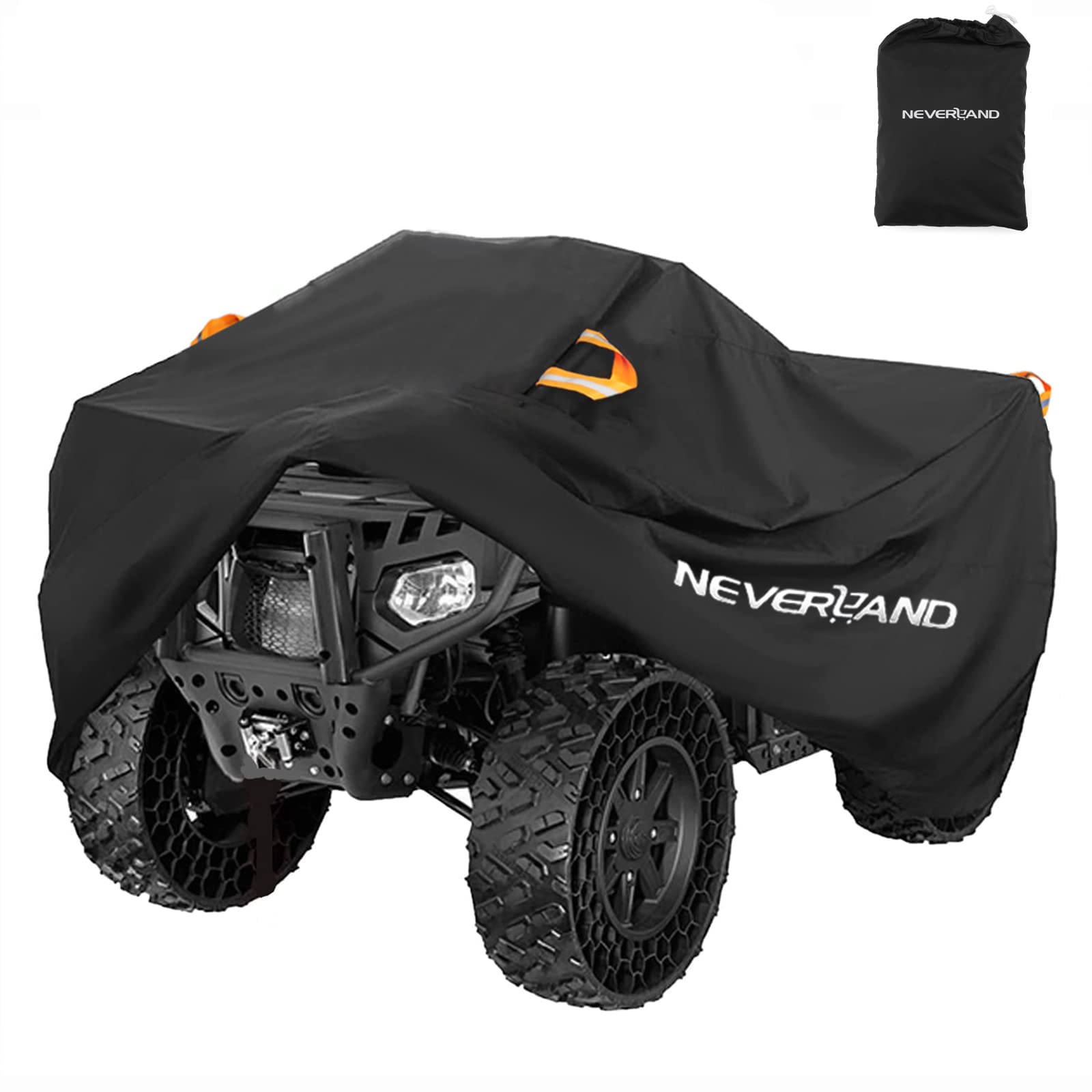 Neverland Atv Cover Waterproof Heavy Duty 4 Wheeler Cover Quad Cover All Season Weather Proof Outdoor Uv Protection For Polaris Kawasaki Yamaha Suzuki Honda (Black Xlarge)