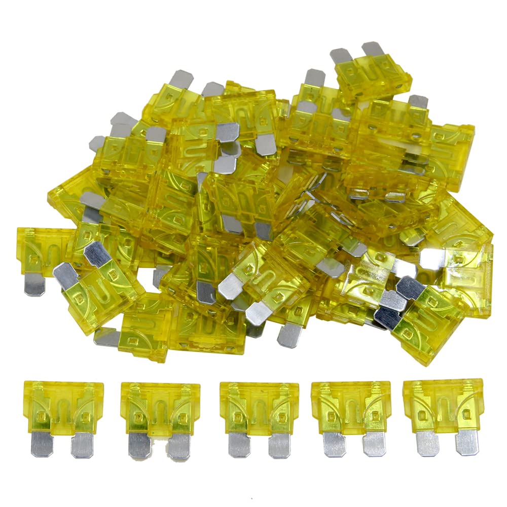 (55 Pcs) 20 Amp Standard Blade Fuse, 20A Automotive Fuse For Car Truck