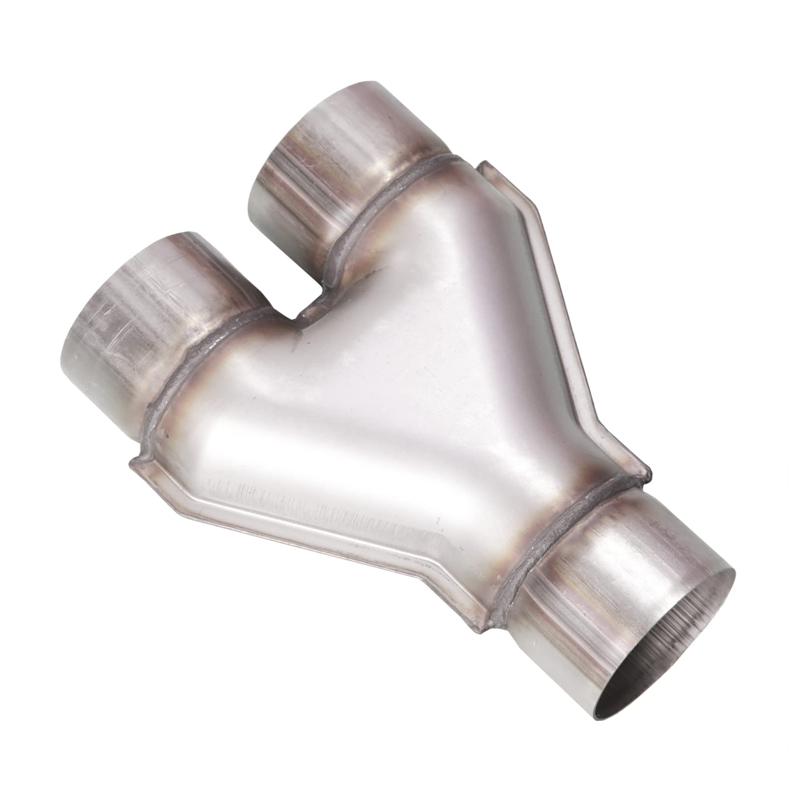TECTRUC Universal Stainless Steel 2 Inch Exhaust Y Pipe,2'' Inch ID Single to 2'' Dual Exhaust Adapter Connector for Car Truck,1