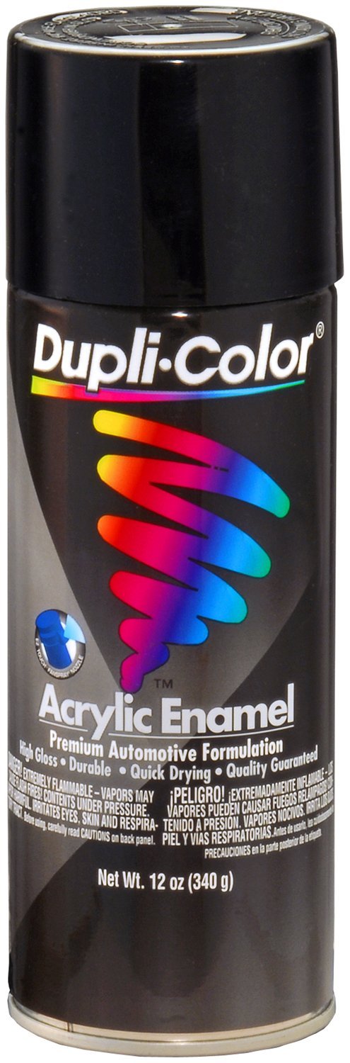 Dupli-Color Da1600-6 Pk Multi-Purpose Acrylic Enamel Spray Paint - Gloss Black - 12 Oz. Aerosol Can