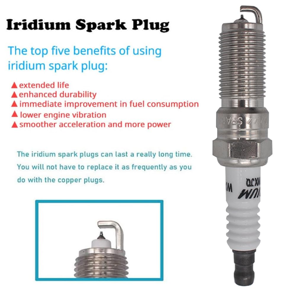 Autowxjq Iridium Spark Plug 6Pcs Replace 41-109 12622561 Ltr6Ix-11 6509 Compatible With Dodge Grand Caravan Ram 1500 Lacrosse Enclave Acadia Mazda Cx-9 Cts Lincoln Ford F150 Taurus Explorer Flex Edge