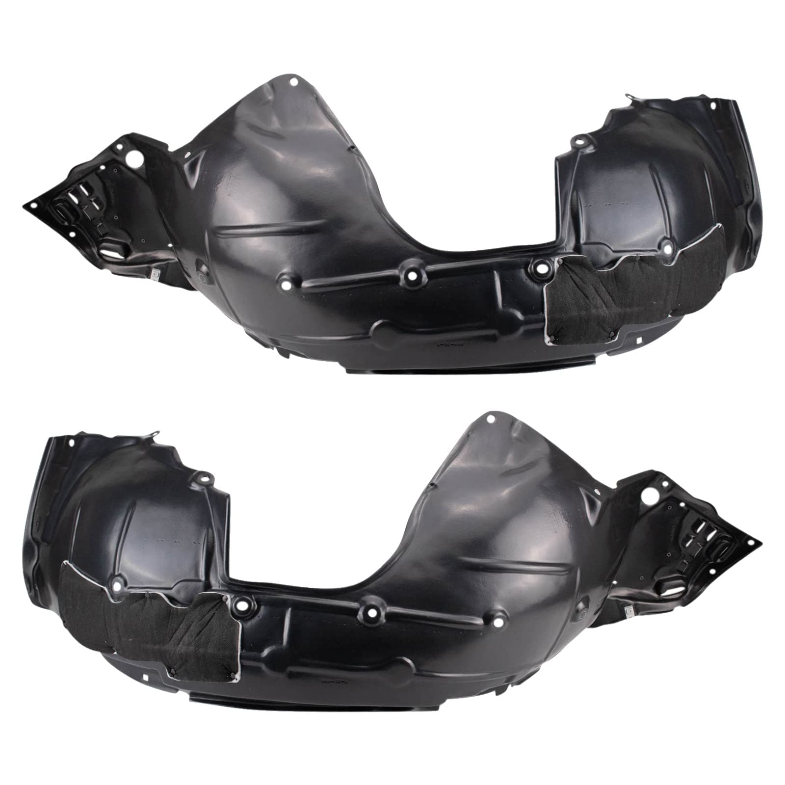 Trq Front Inner Fender Liner Set Compatible With 2017-2019 Honda Civic Ho1248175 Ho1249175