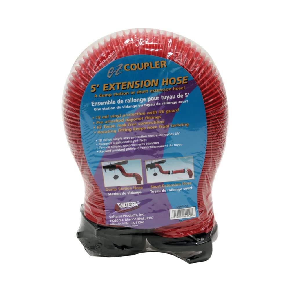 Valterra D04-0112 EZ Coupler 5 Extension Hose , Red
