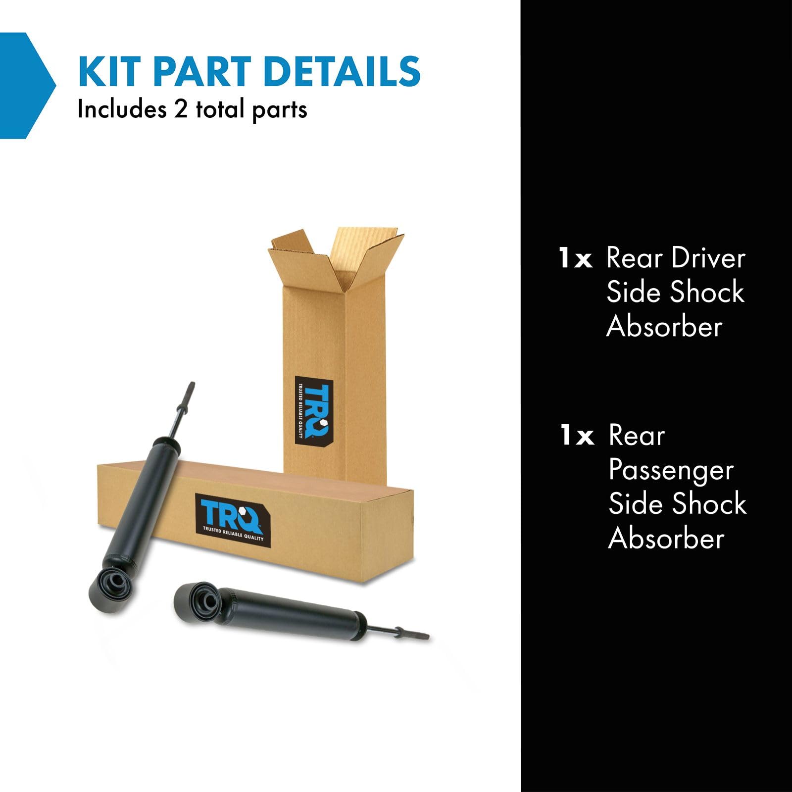 Trq Rear Shock Absorber Set Compatible With 2003-2007 Nissan Murano