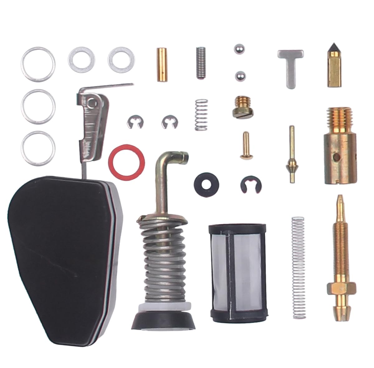 Goodbest New Carburetor Rebuild Kit With Float For Mercury Marine 3.0L 4.3L 5.0L 5.7L Mercarb 2 Barrel Rochester Replace 3302-80