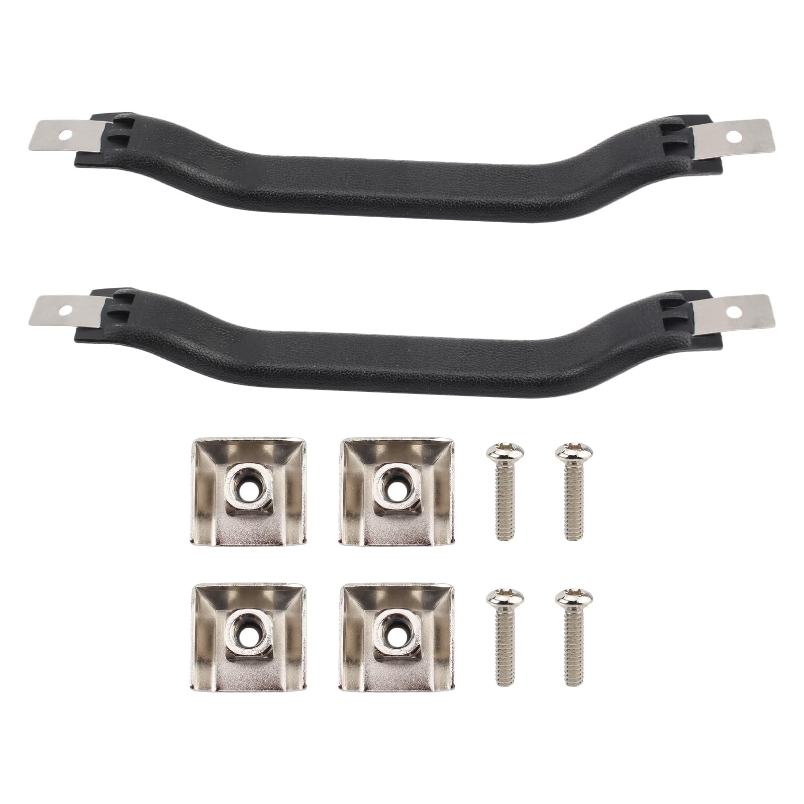 CARBBIA 55009801K Interior Door Handle Pull Strap Kit Black Front Left Driver and Right Passenger Side Compatible with Jeep Wran