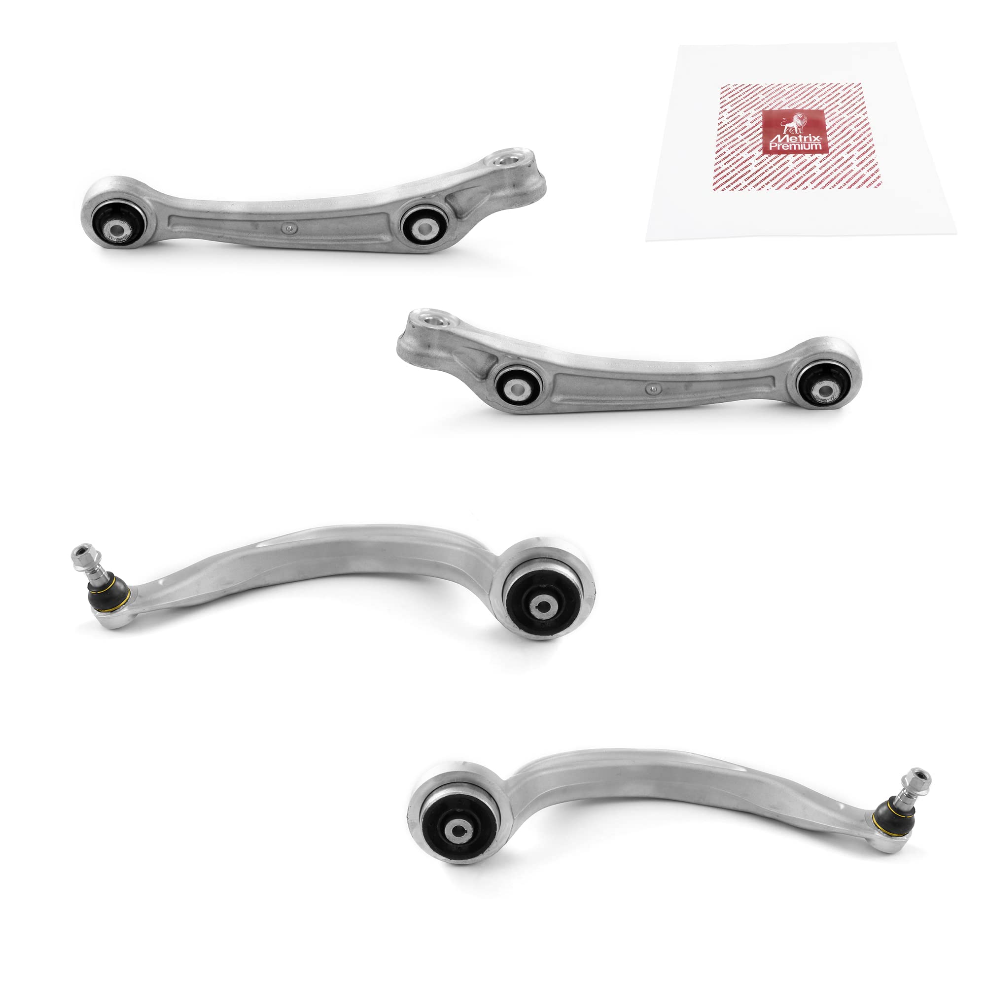 Metrix Premium Chassis Parts - 4 Pc Lower Forward & Rearward Control Arm Kit Fits 13-16 Audi A4, 13-16 A4 Quattro, 13-15 A5, 13-