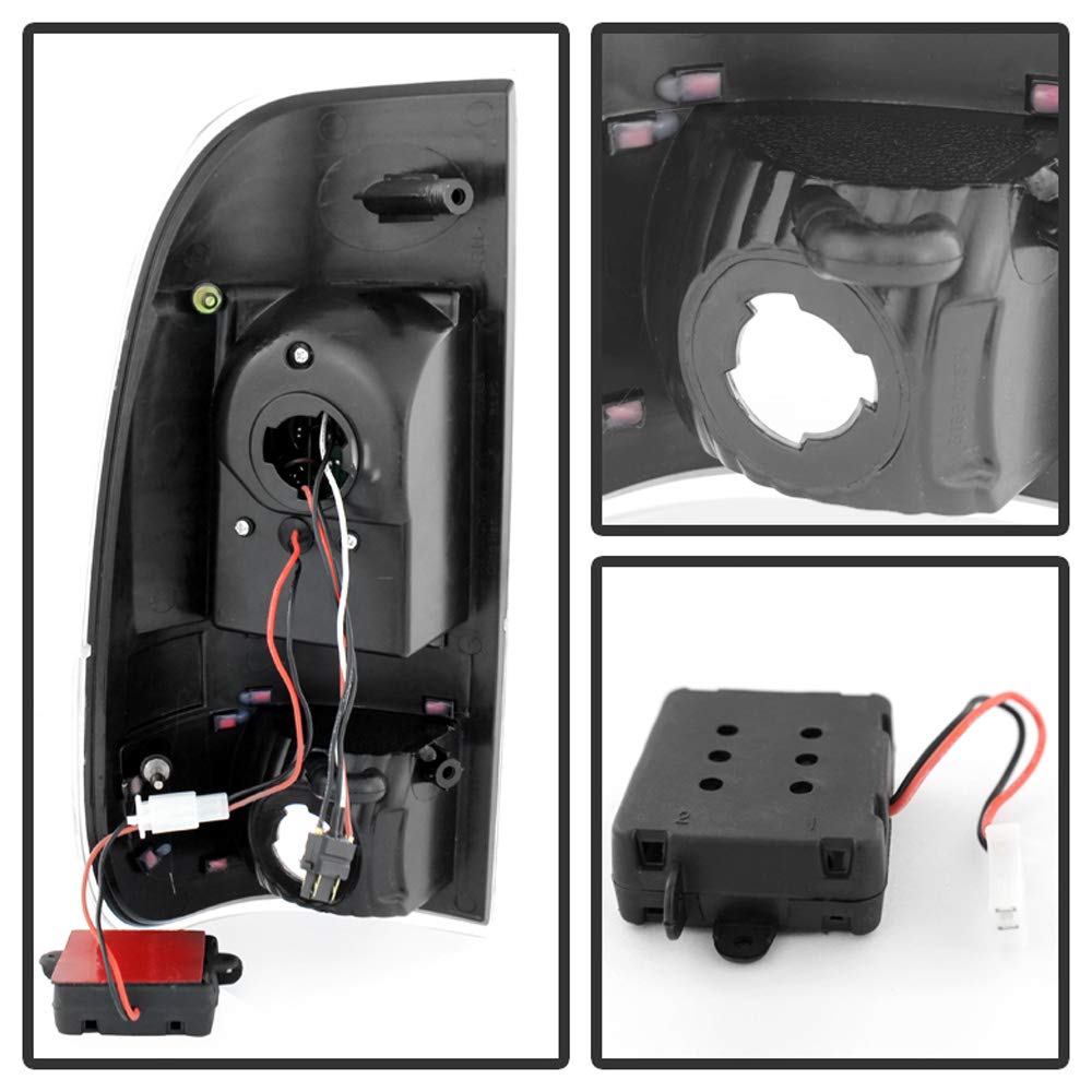 Acanii - For Blk 1997-2003 Ford F150 1999-2007 F250 F350 F450 Superduty Led Tail Lights Lamps