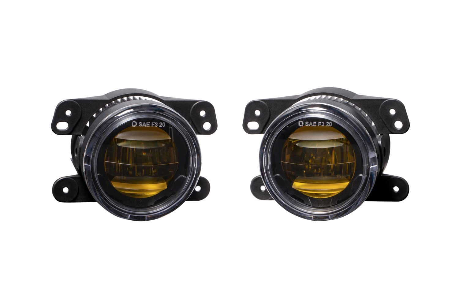 Diode Dynamics Elite Series Fog Lamps Compatible With Jeep Cherokee 2014-2017 (Pair), Yellow (3000K)