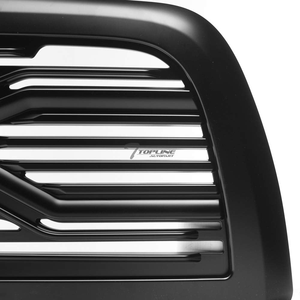 TLAPS 7422446718753 Compatible With 2010-2018 Dodge Ram 2500/3500 / 4500/5500 Matte Black Big Horn Style Horizontal Front Bumper