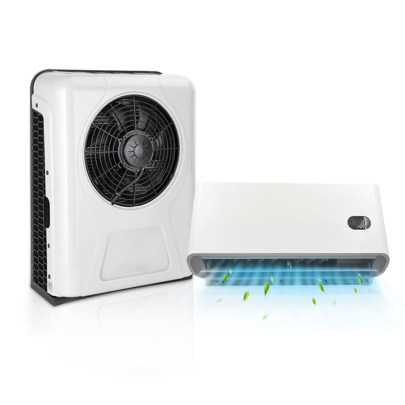 Treeligo 12V Mini Split Air Conditioner 12000 BTU Fast Cooling 45dB Ultra-Quiet Inverter AC Unit with Remote Control for Truck R