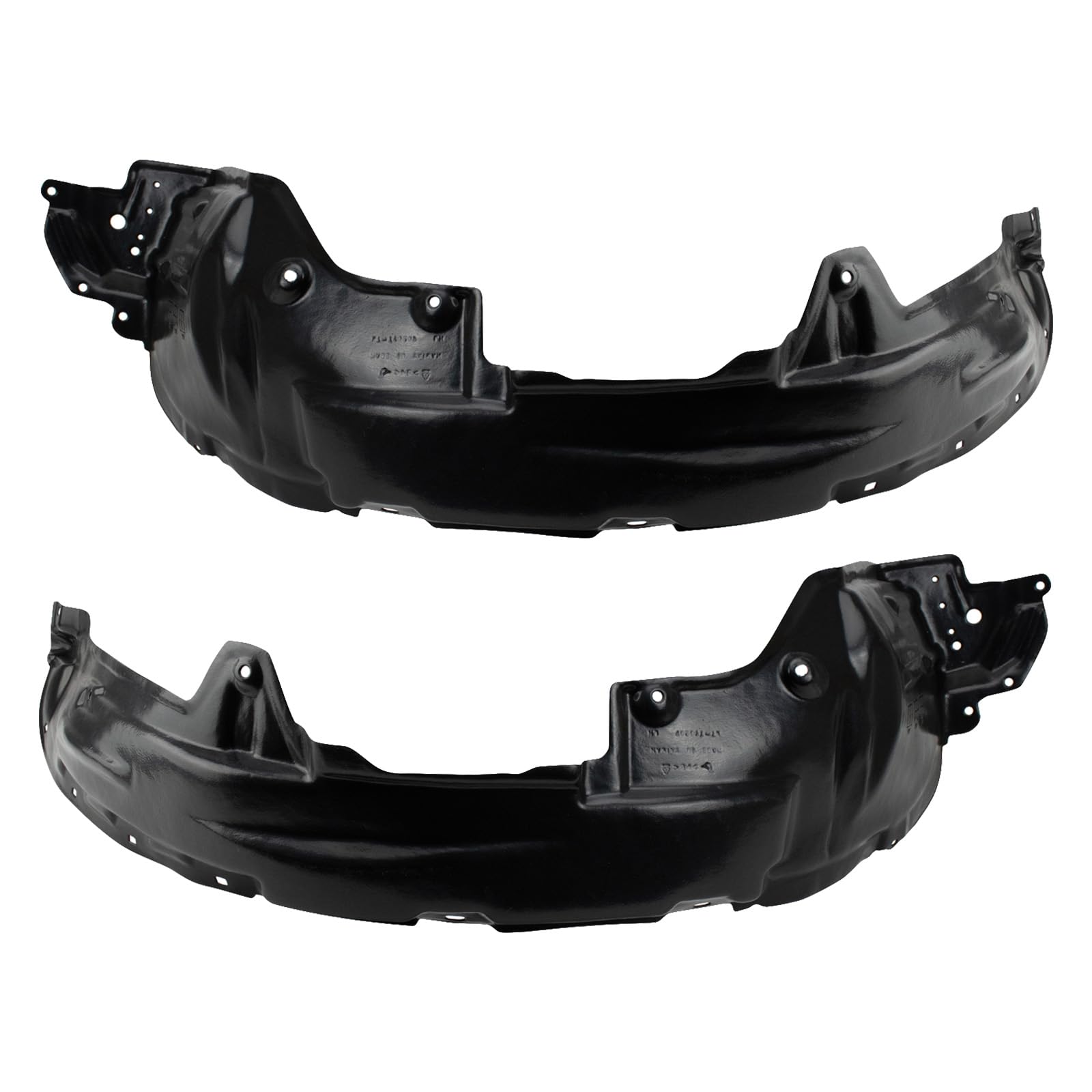 Trq Front Inner Fender Liner Set Compatible With 2006-2012 Toyota Rav4 To1248143 To1249143