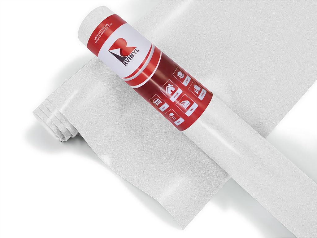 3M 2080 Series S120 Satin White Aluminum Dual Cast Car Wrap Vinyl Film And Controltac Air Release Adhesives - 1Ft X 1Ft - Bubble