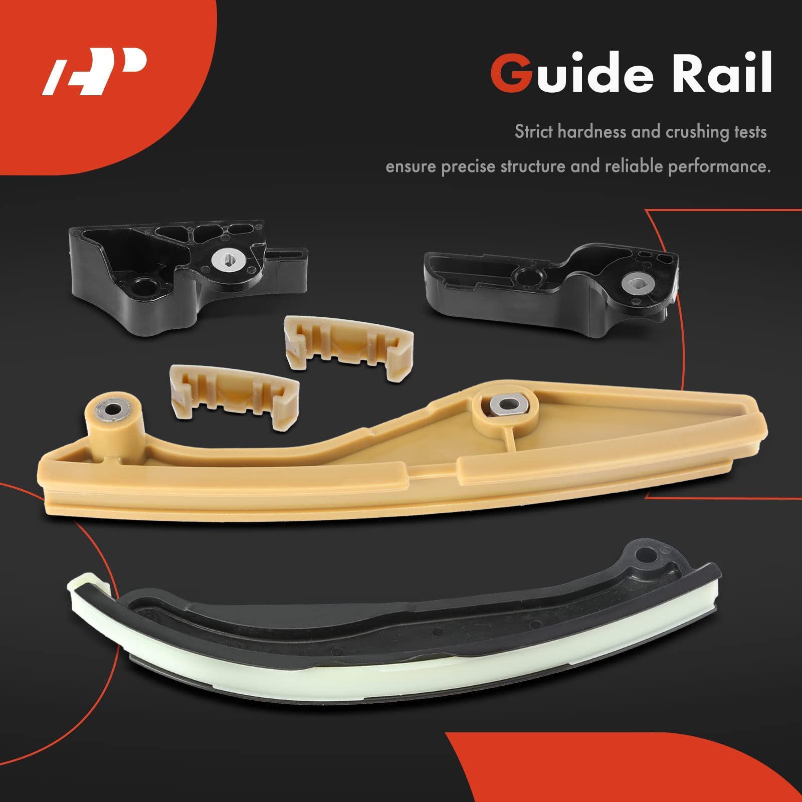 A-Premium Engine Timing Chain Kit W/Tensioner [fits DOHC, 6Cyl 3.7L 3.5L] Compatible with Ford F-150, Explorer Mustang 11-17, Ed