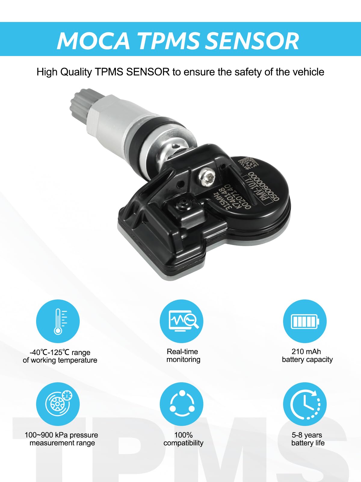 TAUTOY Upgrade TPMS Sensor 42607-33021 Compatible for Toyota Rav4 Camry 4Runner Tacoma Corolla, Lexus Scion Pontiac Tire Pressur