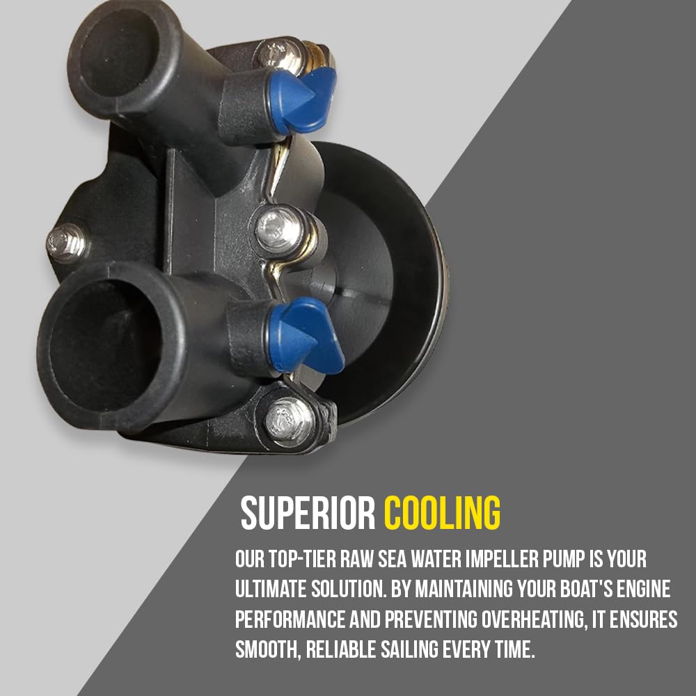 Raw Sea Water Impeller Pump with PULLEY INSTALLED for Mercury Mercruiser 4.3, 5.0, 5.7, 6.2 L, 8M0137216, 46-8M0118067, 46-86291